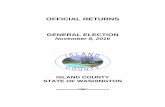OFFICIAL RETURNS - Island County, Washington · official returns . general election . november 8, 2016 . island county . state of washington