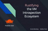 Rustifying the VM Introspection Ecosystem€¦ · Wenzel/awesome-virtualization. VM Introspection. VM Introspection “Deriving the execution context of a virtual machine, from the