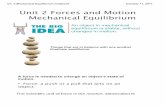 Unit 2 Forces and Motion Mechanical Equilibrium · Ch. 2 Mechanical Equilibrium.notebook October 11, 2011 Mechanical equilibrium is a state wherein no physical changes occur. Whenever