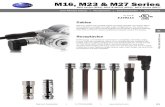 M16, M23 & M27 Series - Power Motion · MCL Series (M16), MCV & MCVH (M23), MCX Series (M27) M16, M23 & M27 Series Mencom offers over-molded cables and field wireable connectors.