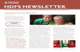 HDFS NEWSLETTER - Messiah · skills and expertise to enhance the well-being of individuals and families across the lifespan in diverse social and cultural settings. Within the context