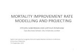 MORTALITY IMPROVEMENT RATE MODELLING AND PROJECTING€¦ · Renshaw& Haberman (2006) Cairns,Blake, Dowd et al. (2008) Plat (2009) Haberman & Renshaw (2011) MR‐mortality improvement