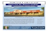 FOR SALE OR LEASE - Microsoftrets.blob.core.windows.net/vinton-listings/uploads/Barth... · 2017. 9. 8. · FOR SALE OR LEASE Sales . Leasing . 1031Exchange . Retail . Build to Suit