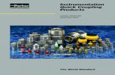 Instrumentation Quick Coupling Products QUICK COUPLING.pdf · log. Due to the variety of operating conditions and applications for these products or systems, the user, through its