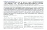 Evolutionary History of Mammalian Transposons Determined ...tandem.bu.edu/papers/picrender.pdf · Evolutionary History of Mammalian Transposons Determined by Genome-Wide Defragmentation
