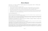 Archer Limited (ARCHER) Second Quarter 2011 Results€¦ · services sold during the quarter and the Rental and Tubular Division benefited from an increase in ... but also for other