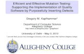 Efficient and Effective Mutation Testing: Supporting the ...€¦ · cost cots covering creating criteria database databaseaware databasedriven ... Software Testing What is a Test