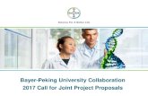 Bayer-Peking University Collaboration 2017 Call for Joint ...sbms.bjmu.edu.cn/docs/20170210132226570520.pdf · Bayer-Peking University Collaboration 2017 Call for Joint Project Proposals