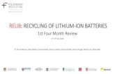 RELIB: RECYCLING OF LITHIUM-ION BATTERIES - Faraday 2020. 6. 29.آ  RELIB PROJECT CHALLENGES FOR RECYCLING/RE-USE