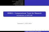 HM811: Computational Tools for ResearchMATLAB and Linear Algebra Calculus and MATLAB Workspace clear clears all variables from the workspace. clear all clears variables, functions