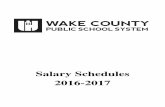 Salary Schedules 2016-2017 · 2017. 6. 9. · Position Name Salary Schedule Page(s) Wake County Public School System 2016-2017 Salary Schedules Index of Positions Coordinating Teacher