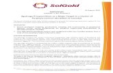 24 August, 2015 SolGold plc Aguinaga Prospect Rises as a ...Aug 24, 2015  · sampling and spectral analysis of soil to determine hydrothermal alteration assemblages are planned in