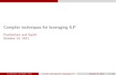 Compiler techniques for leveraging ILP · News in the street is that the new iPhone 4S can beat a 1993 vintage Cray in Linpack benchmarks. Purshottam and Sajith (IU) Compiler techniques
