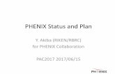 PHENIX Status and Plan€¦ · Initial Tasks Following Run 16 6/27/16 7/29/16. Disassemble East Carriage 8/1/16 11/23/16. Disassemble Muon Magnet South 8/1/16 4/30/17. Disassemble