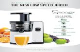 43RPM LOW SPEED MASTICATING JUICER JUICER TAP ......MASTICATING JUICER 43RPM LOW SPEED FRUITS, VEGETABLES & LEAFY GREENS DUAL EDGE TECHNOLOGY JUICER BY ® The New Low Speed Juicer