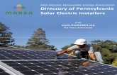 Mid Atlantic Renewable Energy Association Directory of ...€¦ · coordination with your local power company & township for your electrical project (solar installation, generator