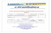List of Activities and Achievements 2017 - e-Granthalayaegranthalaya.nic.in/Download/EG_2017_Activities.pdf2017 and launched for registered members to access library catalog and e-Books