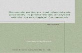 Genomic patterns and phenotypic · Genomic patterns and phenotypic plasticity in prokaryotes analyzed within an ecological framework Juan Antonio García Departament d’Ecologia