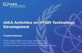 IAEA Activities on HTGR Technology Development · • TM on the IAEA Nuclear Graphite Knowledge Base, 7-8 Nov • TM of the Technical Working Group on Gas Cooled Reactors, 11-13 Nov