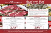 BBQ IN A BAG - uncleg.com...Surf and Turf Take your grilling to the next level with these delicious selections from the land and sea! Pick up an insulated Uncle Giuseppe’s bag packed