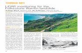 LiDAR monitoring for the Folkestone Warren landslide · 2019. 5. 15. · survey points within the Folkestone Warren landslide complex, and representative points based on known geological