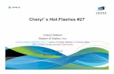 Cheryl s Hot Flashes #27€¦ · 14/03/2012  · Cheryl’s Hot Flashes #27 Cheryl Watson Watson & Walker, Inc. - home of Cheryl Watson’s Tuning Letter, CPU Charts, BoxScore and