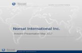 Norsat International Inc.€¦ · for remote and challenging applications Norsat works with many customers in various industries. Prime target industries for Norsat: Norsat is NOT