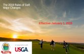 Effective January 1, 2019ww.aiaonline.org/files/16777/2019-rules-of-golf-major... · Spirit of the Game / Etiquette M A J O R C H A N G E S “All players are expected to play in
