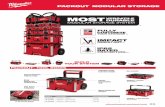 MOST VERSATILE - ElekNet · 2020. 1. 24. · PACKOUT™ TOOL BOXES Model # Description Carrying Capacity 48-22-8424 PACKOUT™ Tool Box 75 lbs 48-22-8425 PACKOUT™ Large Tool Box