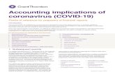 Accounting implications of coronavirus (COVID-19) · Accounting implications of coronavirus (COVID-19) Introduction The recent COVID-19 outbreak has caused extensive disruptions to