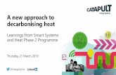 A new approach to decarbonising heat · 2019. 4. 15. · Using trials and research to learn about heat as a service 23 Installations Technical support tickets resolved Most participants