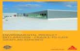 ROOFING ENVIRONMENTAL PRODUCT DECLARATION - …...PACKAGING MATERIAL DECLARED PRODUCT [MILS] Raw Material Input Total Weight by [%] 60 Lacquer 0.1 PVC Resin new material 43.0 Cardboard