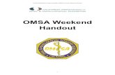 The OMSA Weekend Handout cover-TOC Courses/omsa/OMSA Weeken… · OMSA Weekend Handout Oral & Maxillofacial Surgery Assistant (OMSA) Course Weekend Seminar 1. None set by steve. MigrationNone