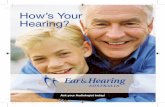 How’s Your Hearing?€¦ · Hearing loss is an invisible disability. It is typical for people with mild to moderate hearing loss to be unaware of their problem, even though family