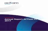 Annual Report ACTIAM NV 2017 · 2 Financial statements 2017 ACTIAM NV 16 2.1 Balance sheet 16 2.2 Profit or loss account 17 2.3 Statement of changes in equity 17 2.4 Statement of
