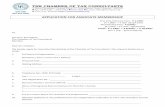 THE CHAMBER OF TAX CONSULTANTS · 2020. 1. 27. · Mumbai Dear Sir / Madam, We hereby apply for Associate Membership of the Chamber of Tax Consultants. The relevant details are as