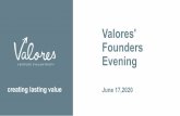 Valores' Founders Evening - psik.org.pl · The Valores COVID-19 Special Action Fund •Launched April 30, 2020 with target of PLN 300K •PLN 263,000 received to date from 13 generous