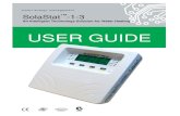SolaStat-1-3 User Guide Version 1.0 150411 · SolaStat™-1-3 User Guide Version 1.0 – April 2011 Page 4 USING YOUR SOLASTAT™ CCONTROLLER, ONTINUED Pump Activation Press and hold