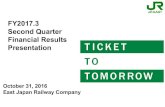 FY2017.3 Second Quarter Financial Results Presentation · FY2017.3 Second Quarter Financial Results Presentation October 31, 2016 East Japan Railway Company