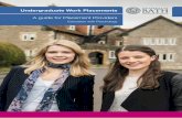 Undergraduate Work Placements€¦ · Nearly two thirds of our students undertake a valuable work placement as part of their degree. ... brief description of the job role, examples