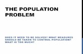 THE POPULATION PROBLEM · 2017. 9. 18. · The Big Picture Goal: Solve the problem of overpopulation/ population growth caused by Mao’s policies. Purpose: make sure that China could