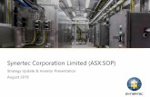 Synertec Corporation Limited (ASX:SOP) · 8/26/2019  · Deep client relationships Strategic R&D Replication & expansion Enhance offering Work in partnership with our clients, deeply