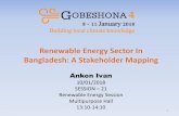 The Scenario of Renewable Energy Sector of Bangladesh: A ...gobeshona.net/wp-content/uploads/2018/01/1.Ankon... · Beximco Power Co. Ltd TBEA XinJliang SunOasis Co. Ltd. 200 MW Ongoing