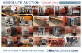 ABSOLUTE AUCTION ONLINE ONLYtritechauctions.com/050812 postcard.pdf · CASH or CASHIER’s CHECK payable to “Tritech Auctions Inc” is due at the auction site on May 9th before