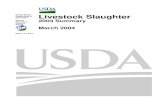 United States Livestock Slaughter...May 04, 2004  · Livestock Slaughter 2003 Summary Agricultural Statistics Board March 2004 6 NASS, USDA Commercial Red Meat Production: Number