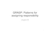 GRASP: Patterns for assigning responsibility · • Codified patterns, principles and idioms can be applied to improve the quality of their design. 4. Responsibilities and methods