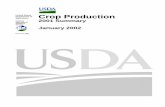 United States Crop Production - Cornell University · 1/11/2002  · January 2002. Crop Production 2001 Summary Agricultural Statistics Board January 2002 1 NASS, USDA ... 2,773 4,056