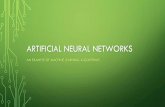 Artificial neural networks - Brain Circuits · •Try recurrent neural networks if time steps are of equal length Bedrooms Area m2 Age Public Transport lines Urban Price Quickly sellable?