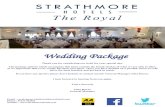 Wedding Package - The Royal Oban · Petal of Oban 01631 566167 Flower Basket 01631 566507 Photographers Perfect Photo’s 01631 571179 Highland Photo’s 01631 566726 Other’s Chocolate