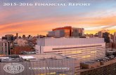 Cornell University 2015-2016 Financial Report...Contribution revenue for operations was $266.6 million, or a 16.9 percent decrease from last year. The University’s Cornell Now capital